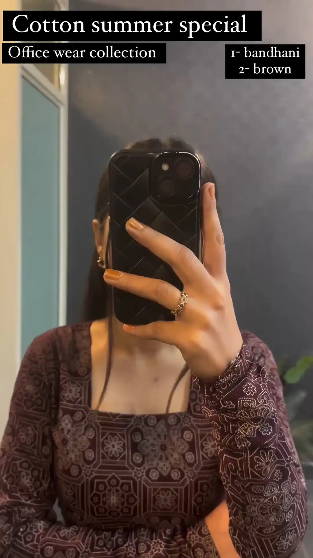 Brown Cotton Office Wear Kurti.png